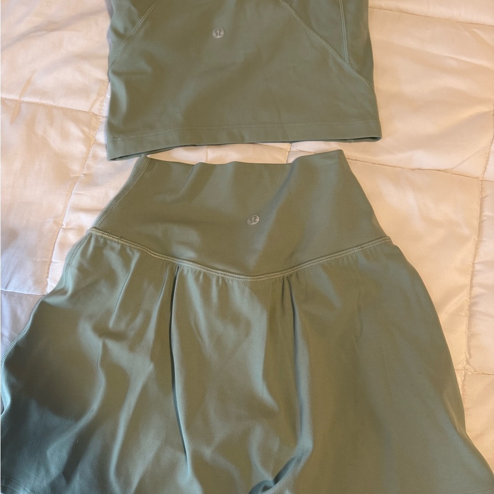 Lululemon Athletica Olive Green Active Set